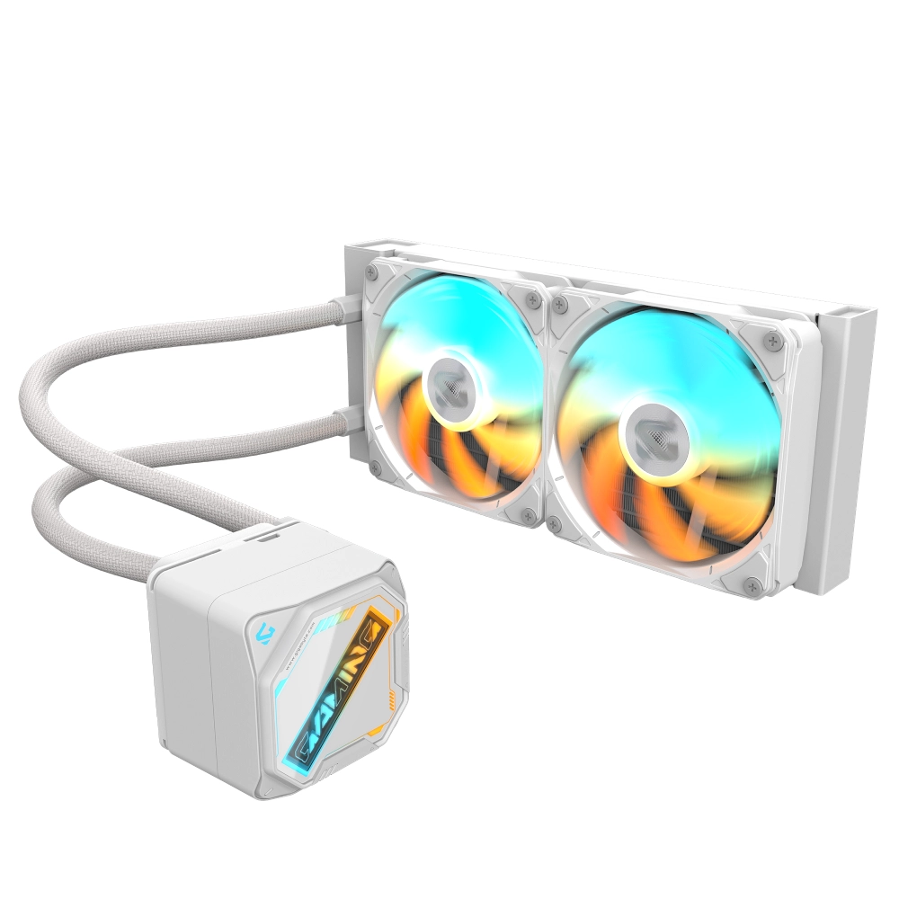 GIGABYTE CPU Cooler Liquid GAMING 240 ICE ARGB White view 4